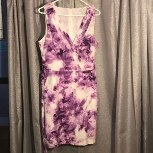 SOLD Banana Republic purple and white dress